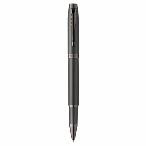 ручка-роллер parker "im professionals monochrome titanium", черный лак, нержавеющая сталь, черная, 2
