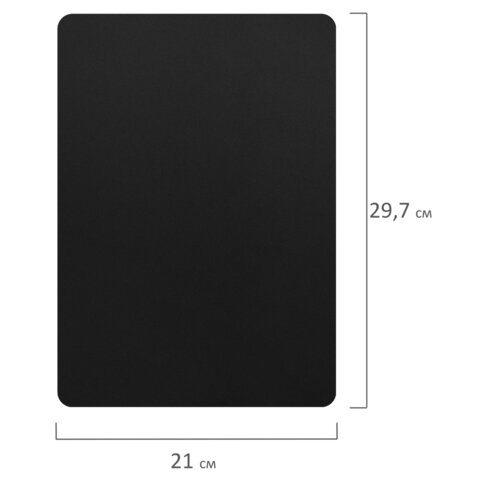 табличка меловая а4 (21x29,7 см), комплект 10 штук, пластиковая, черная, brauberg, 291300