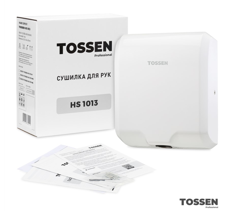 cушилка для рук tossen hs 1013 mw