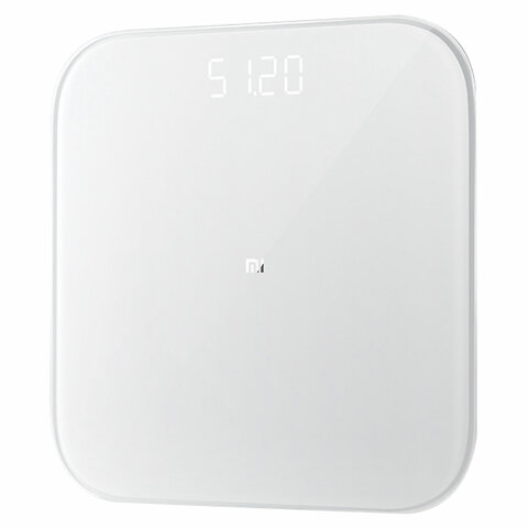 весы напольные xiaomi mi smart scale 2, электронные, максимальная нагрузка 150 кг, квадрат, стекло, 