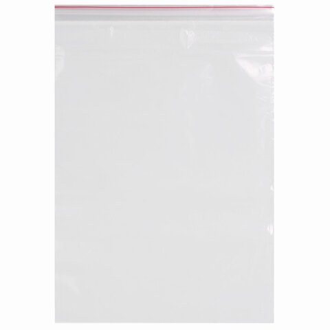 пакеты с замком zip lock "зиплок", комплект 100 шт., 400х500 мм, пвд, толщина 40 микрон, brauberg, 6