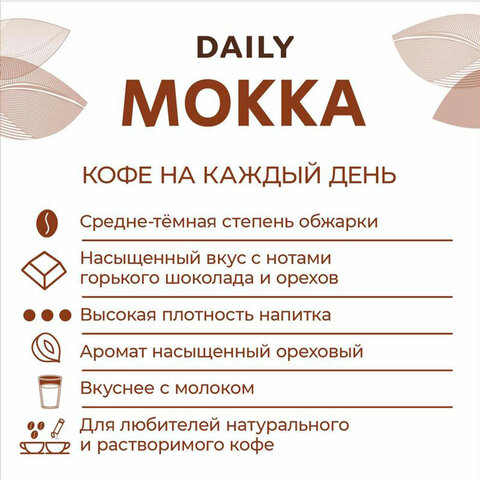 кофе молотый poetti "mokka" 250 г, 18102