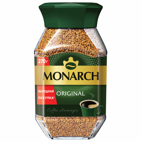кофе растворимый monarch "original" 270 г, стеклянная банка, сублимированный, 8052852