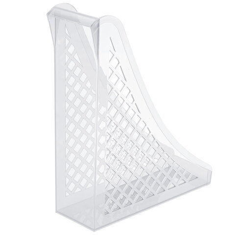 лоток вертикальный для бумаг brauberg eco, 240х80х290 мм, сетчатый, прозрачный, 239016