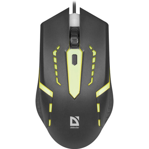 мышь проводная defender flash mb-600l, 800-1200 dpi, 4 кнопки + 1 колесо-кнопка, оптическая, черная,