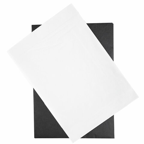 бумага копировальная (копирка) а3, 2 цвета по 10 листов (черная, белая), brauberg art, 113855