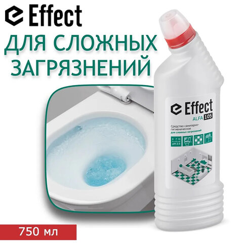 чистящее средство 750 мл effect "alfa 105", для сантехники, кислотное, для сложных загрязнений, 1432