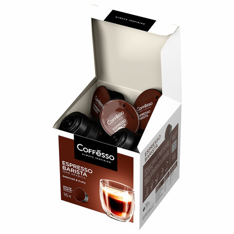кофе в капсулах coffesso "espresso barista" для кофемашин dolce gusto, 16 порций, 102154