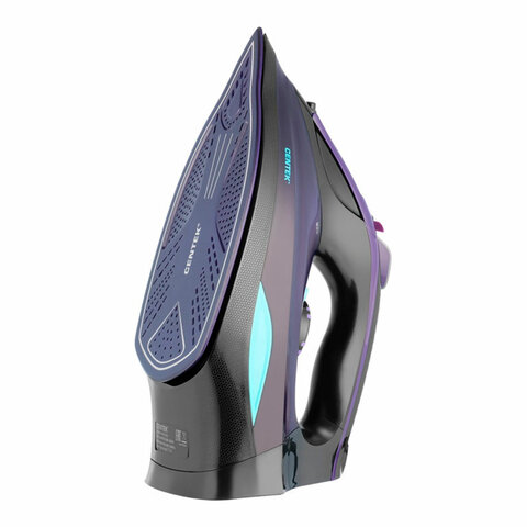 утюг centek ct-2361, 3000 вт, керамическое покрытие, антикапля, антинакипь, фиолетовый, ct-2361 viol