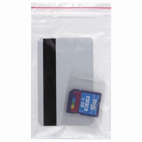пакеты с замком zip lock "зиплок", комплект 100 шт., 80х120 мм, пвд, толщина 35 микрон, brauberg, 60