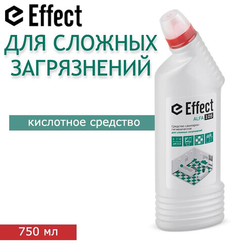 чистящее средство 750 мл effect "alfa 105", для сантехники, кислотное, для сложных загрязнений, 1432