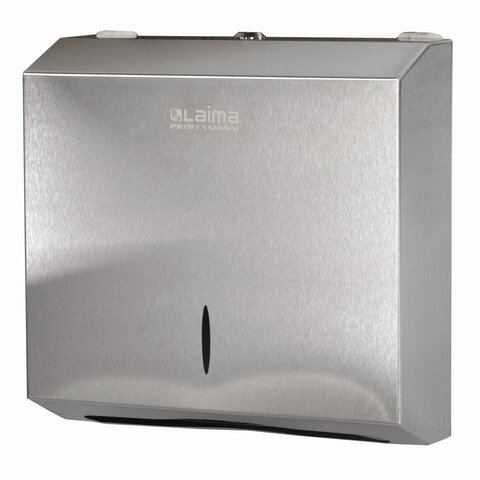 диспенсер для полотенец laima professional inox, (система h2) z-сложения, нержавеющая сталь, матовый