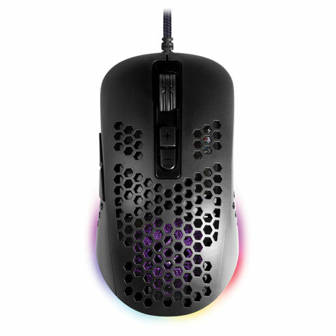 мышь проводная игровая defender shepard gm-620l, usb, 6 кнопок + 1 колесо-кнопка, оптическая, чёрная