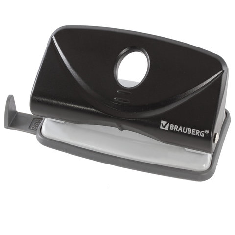 дырокол brauberg "original", до 10 листов, черный, 222537
