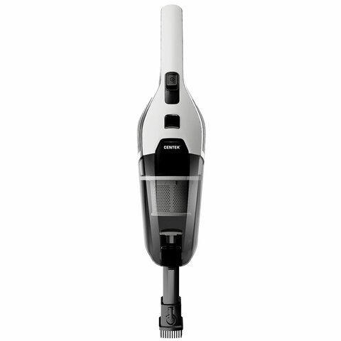 пылесос вертикальный беспроводной centek ct-2567, 2 в 1, мощность 350 вт, контейнер 0,6 л, белый