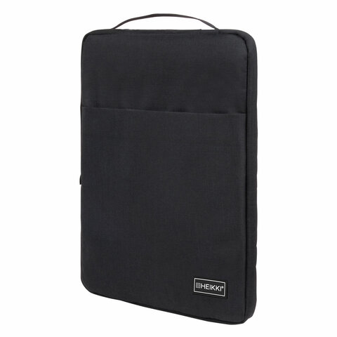 чехол для ноутбука heikki option max 15,6'' (хейки), с ручкой и карманом, черный, 39х27х3 см, 272602