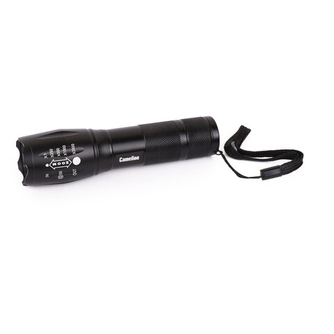 фонарь camelion xml-t6, яркий, zoom, 5 режимов, питание 3xaaа или 18650 (не в комплекте), led51530