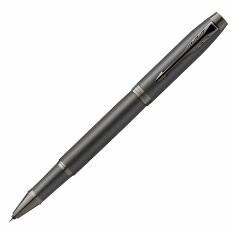 ручка-роллер parker "im professionals monochrome titanium", черный лак, нержавеющая сталь, черная, 2