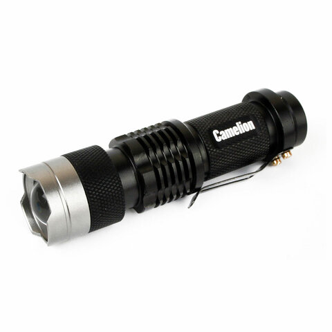 фонарь camelion xp-e, яркий, zoom, 3 режима, питание 1хaa, led5135