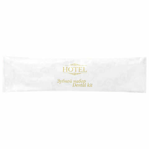 зубной набор комплект 300 шт., hotel, (зубная щётка + зубная паста 4 г) саше, флоупак, 24865