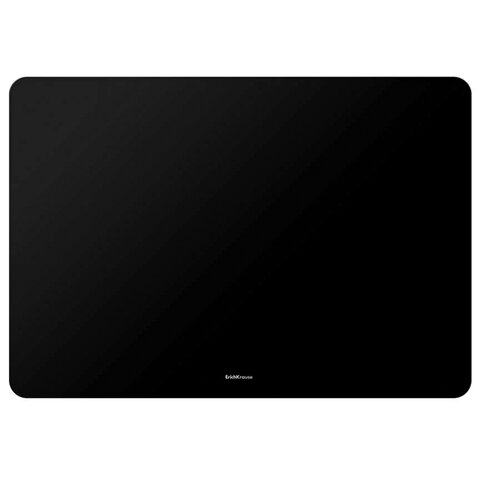 коврик-подкладка настольный erich krause "matt total black", a2 (590х420 мм), черный, 61240