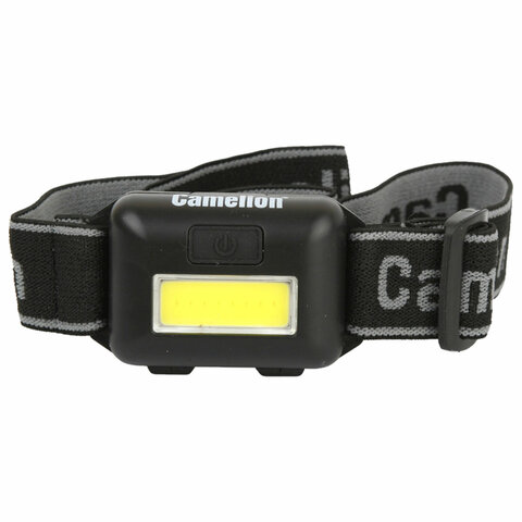 фонарь налобный camelion 1 вт cob, 3 режима, питание 3хaaа (не в комплекте), led5355