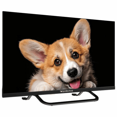 телевизор topdevice tdtv24cs03h_bk, 24'' (60 см), 1366x768, hd, 16:9, yaos, wi-fi, bluetooth, черный