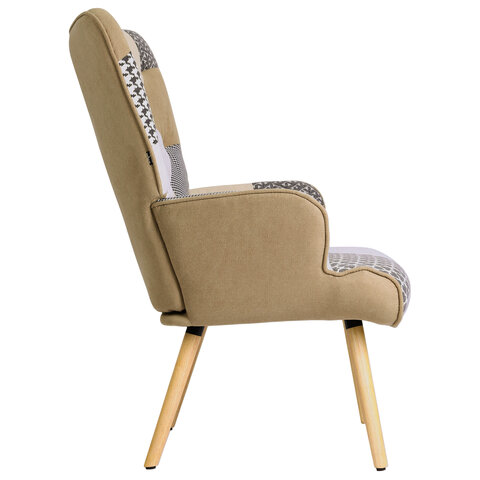 кресло brabix "soft lc-305", ткань, пэчворк (лоскутное), 533148