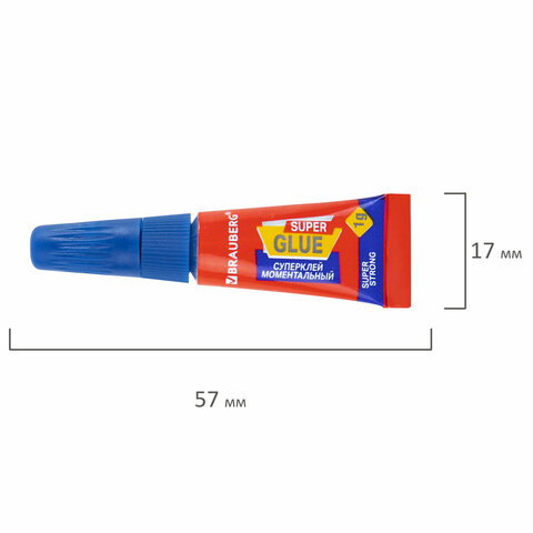 клей моментальный суперклей экономичный brauberg extra, 1 г суперпрочный, комплект 6 шт., 608109