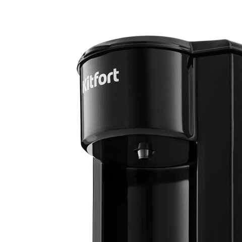 кофеварка капельная kitfort кт-763, 350 вт, объем 0,15 л, черная