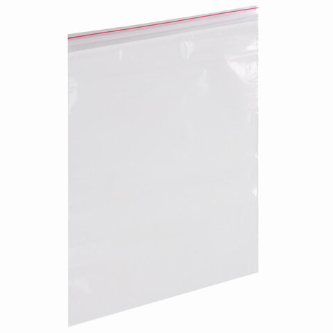 пакеты с замком zip lock "зиплок", комплект 100 шт., 400х500 мм, пвд, толщина 40 микрон, brauberg, 6
