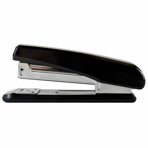 степлер №24/6, 26/6 brauberg "standard", до 30 листов, черный, 272755