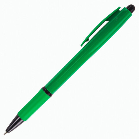 ручка шариковая автоматическая с грипом staff "manager bp-17", синяя, ассорти, линия письма 0,35 мм,
