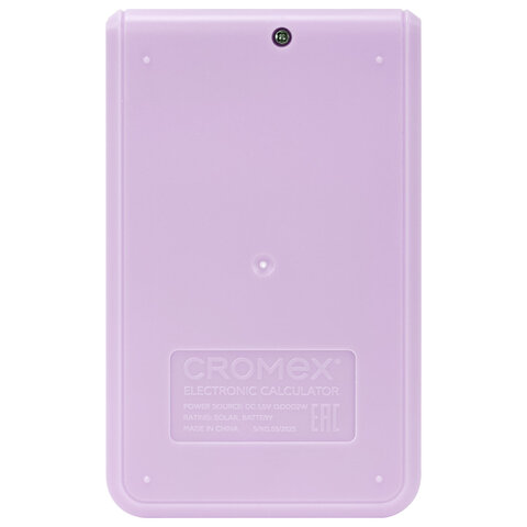 калькулятор карманный cromex (кромекс) cx-210n-lv (96х62 мм), 8 разрядов, двойное питание, сиреневый