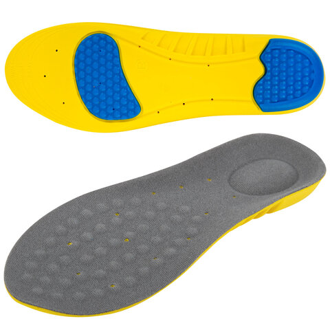 стельки для обуви с пяточным амортизатором, материал pu pro, размер ru 41-44 / eu 42-45, с линиями в