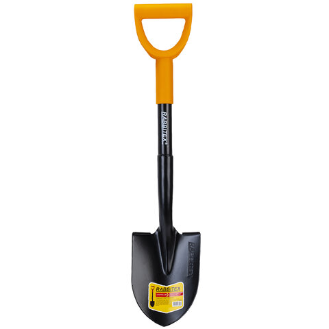 лопата для авто и туризма, штыковая 15х20 см, общая длина 70 см, черенок сталь, v-ручка, rabbitex (р