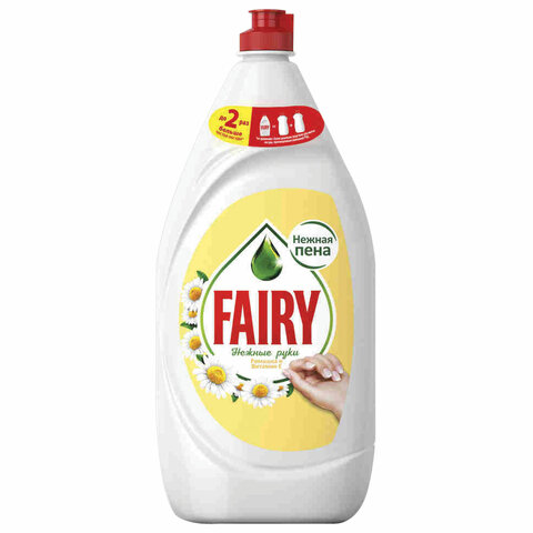 средство для мытья посуды 1,35 л fairy (фейри) нежные руки, "ромашка и витамин е", 740297