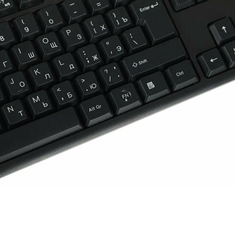 клавиатура проводная a4tech kk-3, usb, 104 кнопки, черная, 1530244