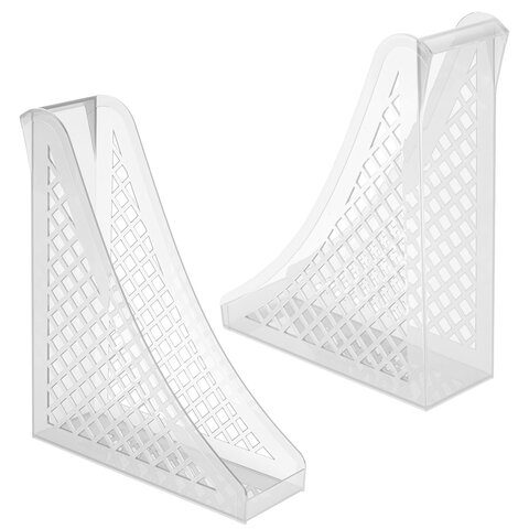 лоток вертикальный для бумаг brauberg eco, 240х80х290 мм, сетчатый, прозрачный, 239016