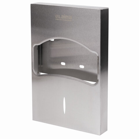 диспенсер для покрытий на унитаз laima professional inox, 1/4 сложения, нержавеющая сталь, матовый, 