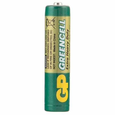 батарейки комплект 4 шт., gp greencell aaa (r03, 24g), солевые, мизинчиковые, блистер, 24g-2cr4