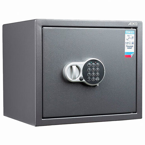 сейф aiko "tsn-37 el", 370х435х381,мм, 17 кг, электронный замок, полка, s10399520414