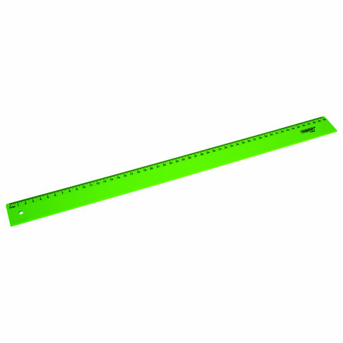 линейка пластиковая 50 см пифагор, неоновая, ассорти, 210845