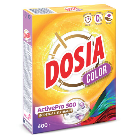 стиральный порошок для всех типов стирки и тканей 400 г, dosia "optima color", 3265602