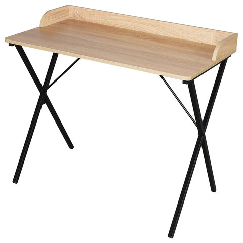 стол на металлокаркасе brabix "loft cd-008", 900х500х780 мм, цвет дуб натуральный, 641865