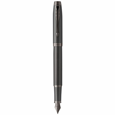 ручка перьевая parker "im professionals monochrome titanium", темно-серый лак, сталь, синяя, 2172959
