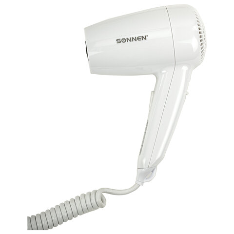 фен для волос настенный sonnen hd-2101 ultra plus, 1300 вт, 2 скорости, белый, 608481