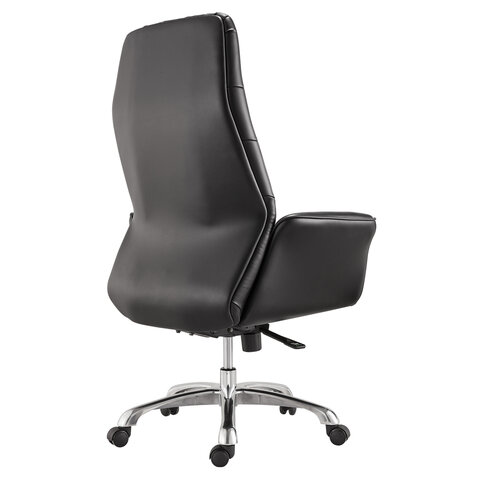 кресло офисное brabix premium "legacy ex-750", синхромеханизм, алюминий, экокожа, черное, 532492