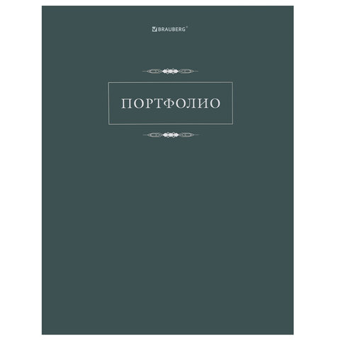 папка-портфолио универсальная, 4 кольца, 20 файлов, 7бц матовая, brauberg "classic", 117554