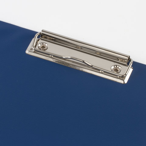 папка-планшет brauberg, а4 (340х240 мм), с прижимом и крышкой, картон/пвх, россия, синяя, 221489